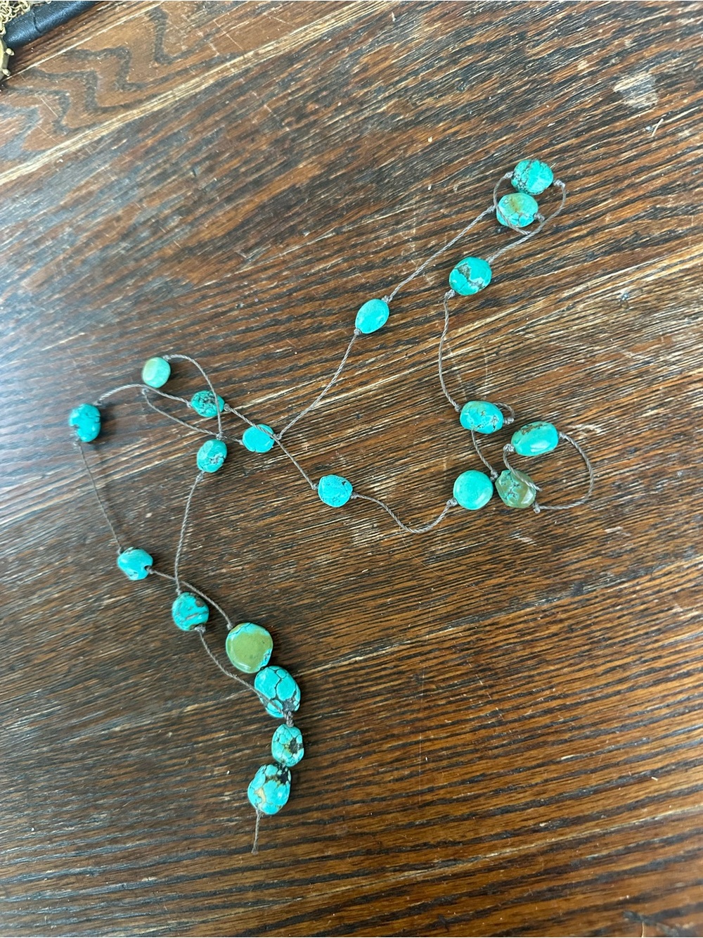 Turquoise Bead Long Necklace - Women Jewelry